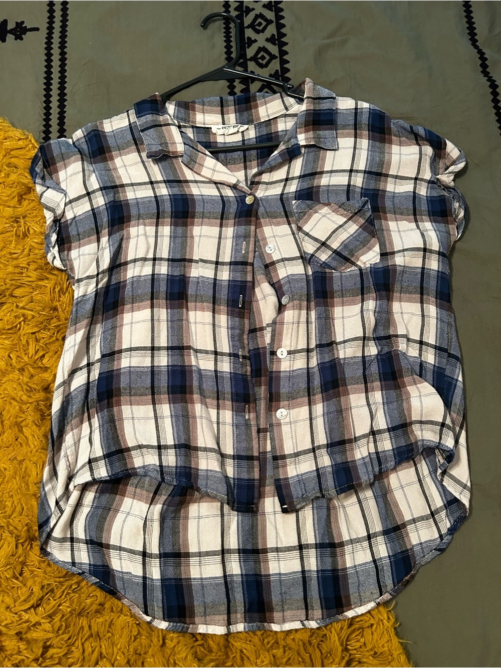 eesome Plaid Shirt in Blue & Brown